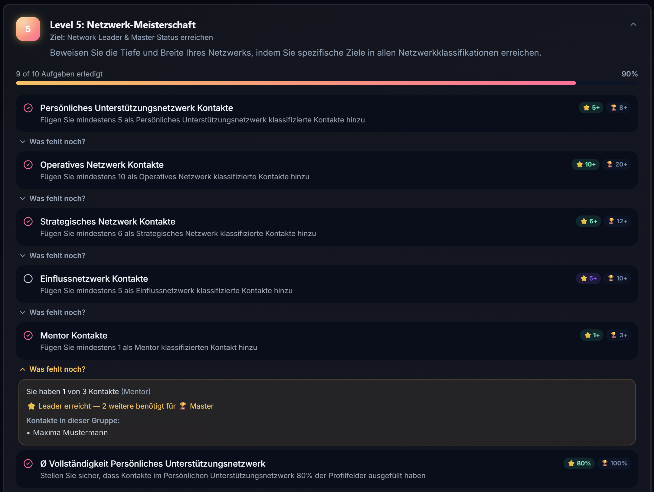 Level 5 mit offenen Zielen
